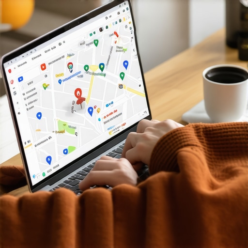 Analyzing Local SEO Data Person reviewing local SEO and Google Maps performance on laptop