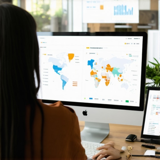 Person reviewing local SEO analytics on a computer