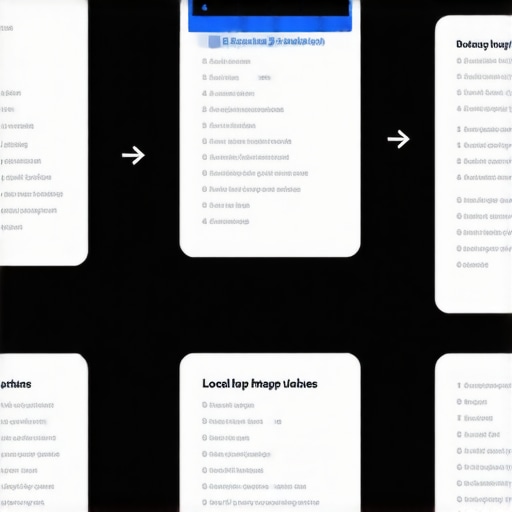 Infographic illustrating steps to troubleshoot local map rankings using SEO tools