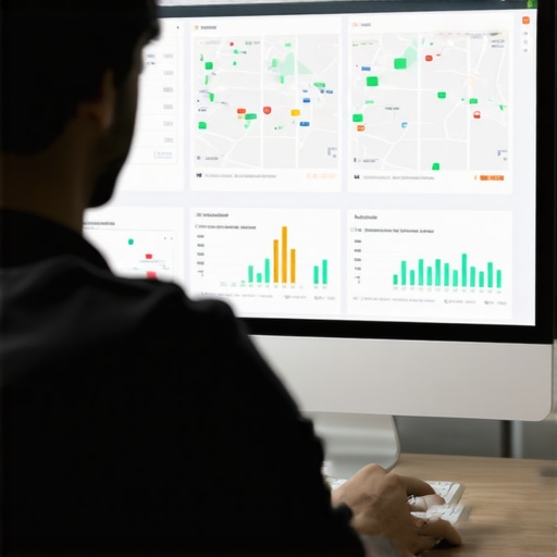 Person reviewing local SEO performance data on a computer for map ranking improvements
