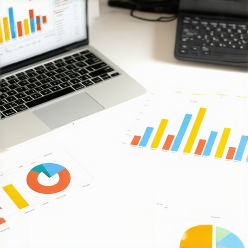 Workspace with SEO analytics tools monitoring local search rankings.