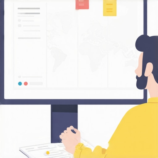 Person working on local SEO audits and fixing map listings on a computer