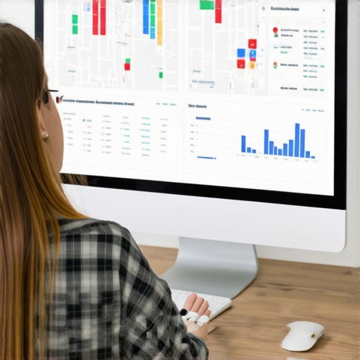 Person reviewing SEO audit data on computer to improve Google Maps rankings