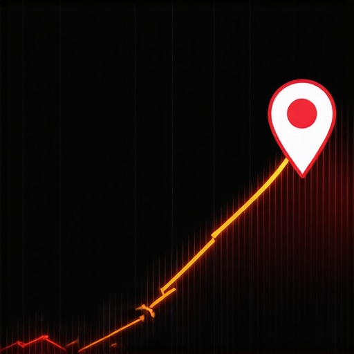 Graph illustrating local Google Maps ranking improvements following audit and corrections