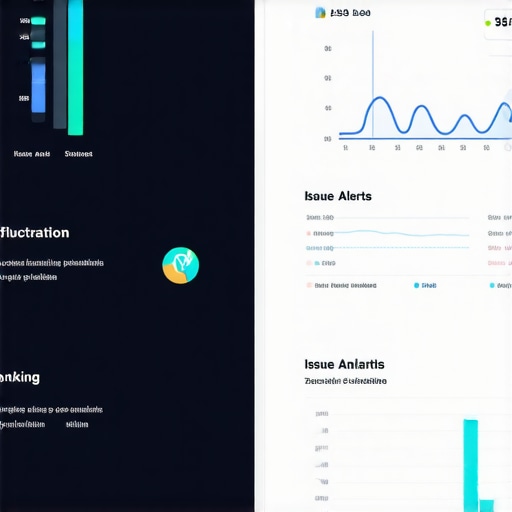 Local SEO Audit Dashboard A detailed dashboard displaying local search ranking data, issues, and performance metrics for SEO auditing.