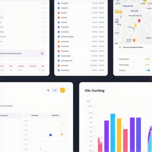 Digital dashboard displaying local SEO audit analytics for map ranking improvements
