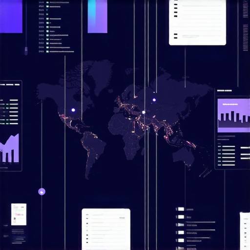 Data analysis dashboard displaying local map metrics and issues