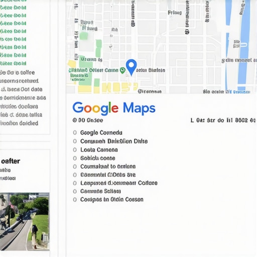 Comparison image of Google Maps listing before and after data correction showing improved ranking.